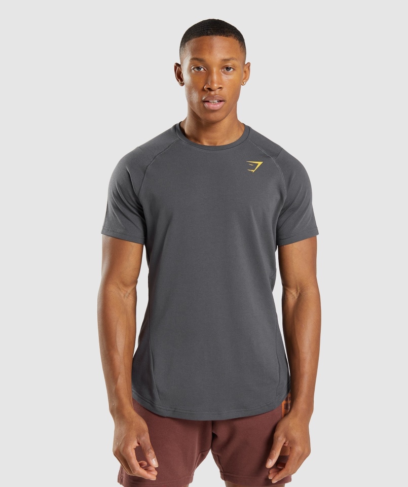 Gymshark Odważny T-shirt Męski Onyx Szary