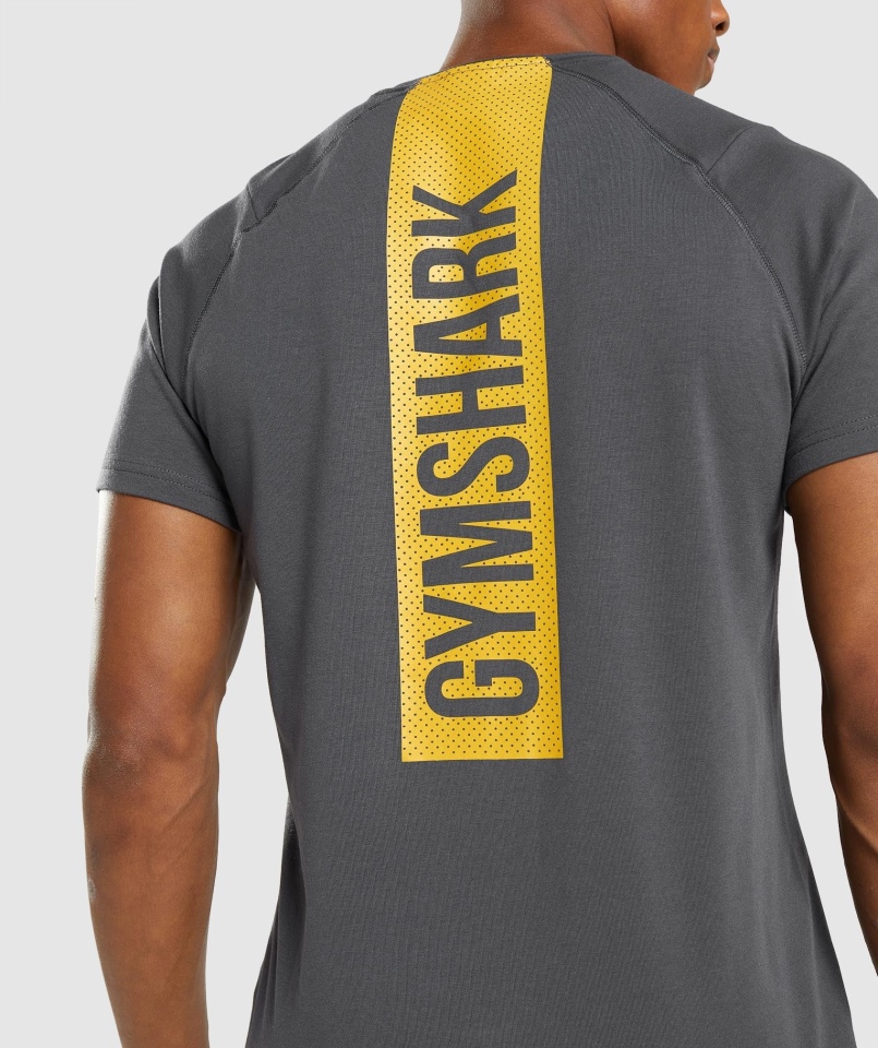 Gymshark Odważny T-shirt Męski Onyx Szary