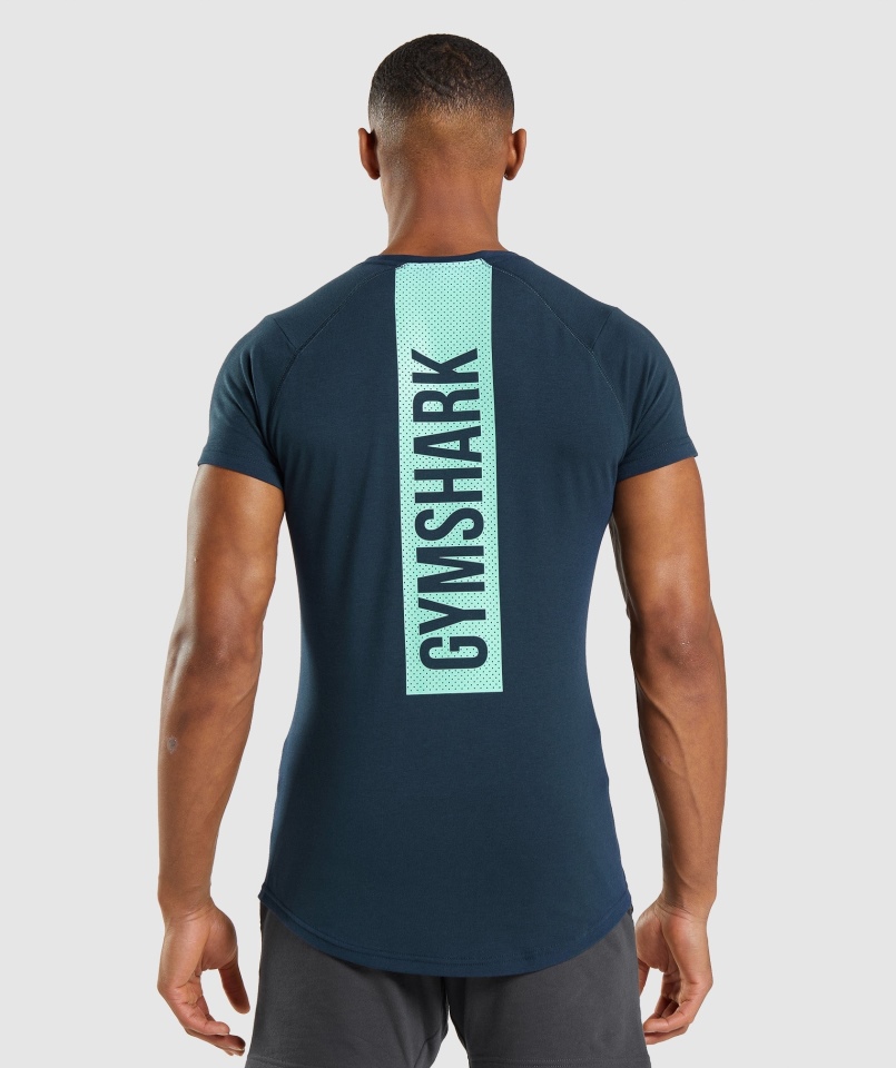 Gymshark Odważny T-shirt Granatowy