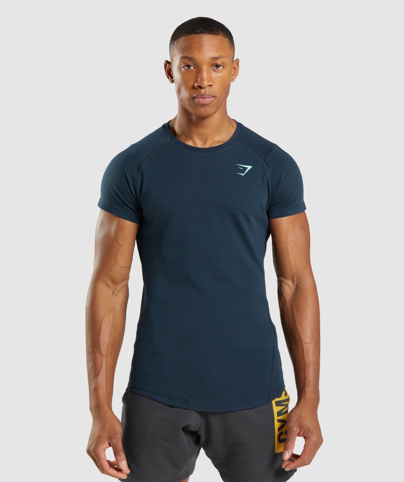 Gymshark Odważny T-shirt Granatowy
