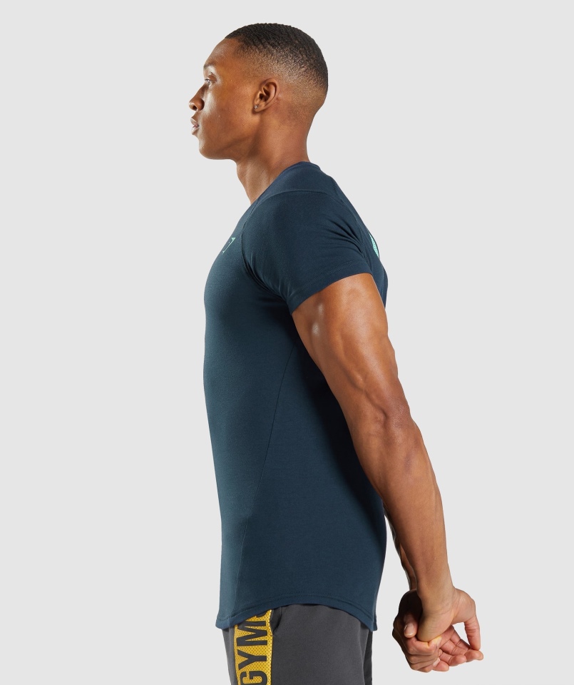 Gymshark Odważny T-shirt Granatowy