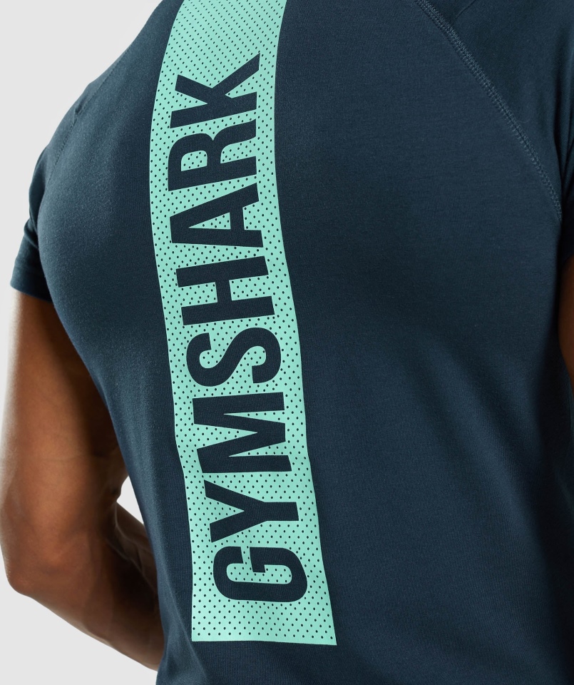 Gymshark Odważny T-shirt Granatowy