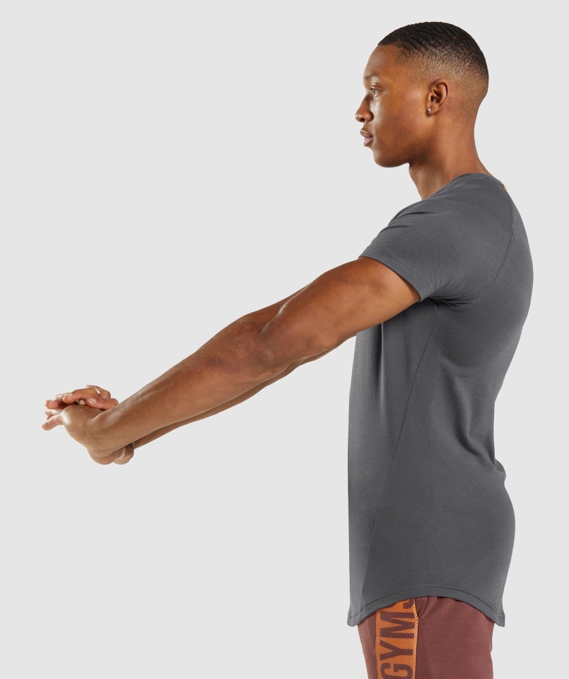 Gymshark Odważny T-shirt Szary Onyks