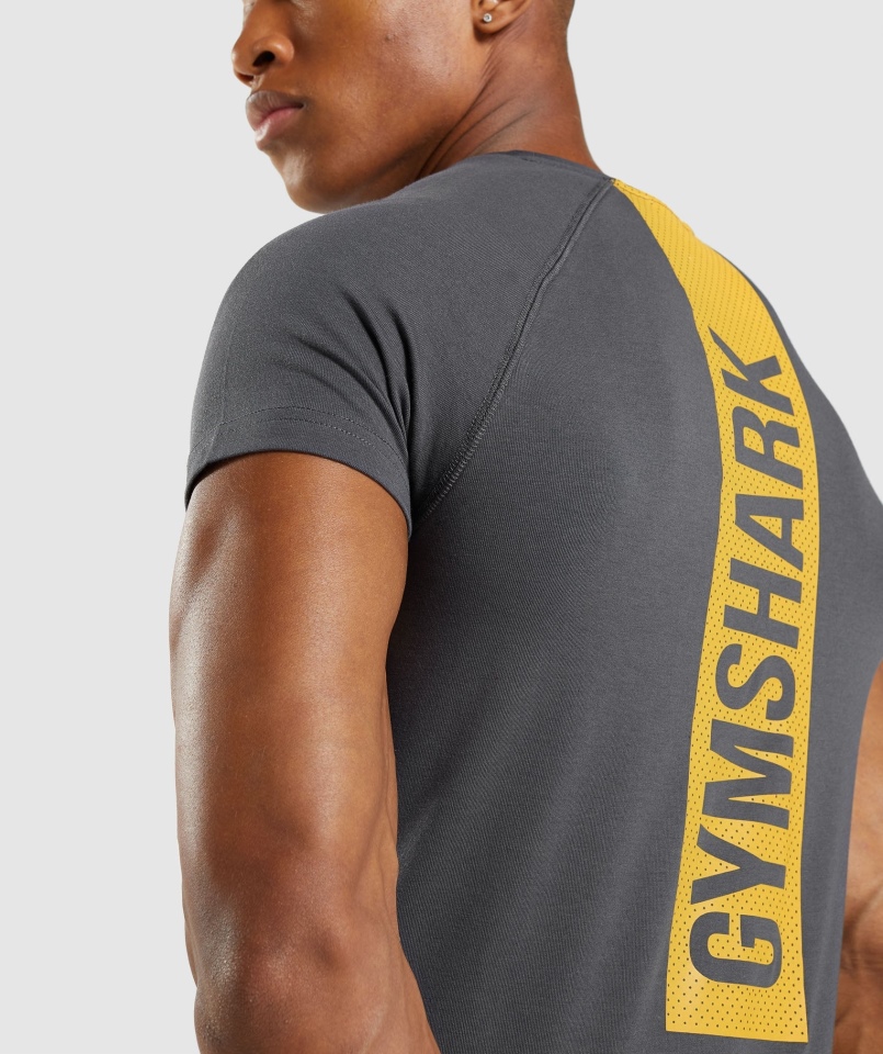 Gymshark Odważny T-shirt Szary Onyks