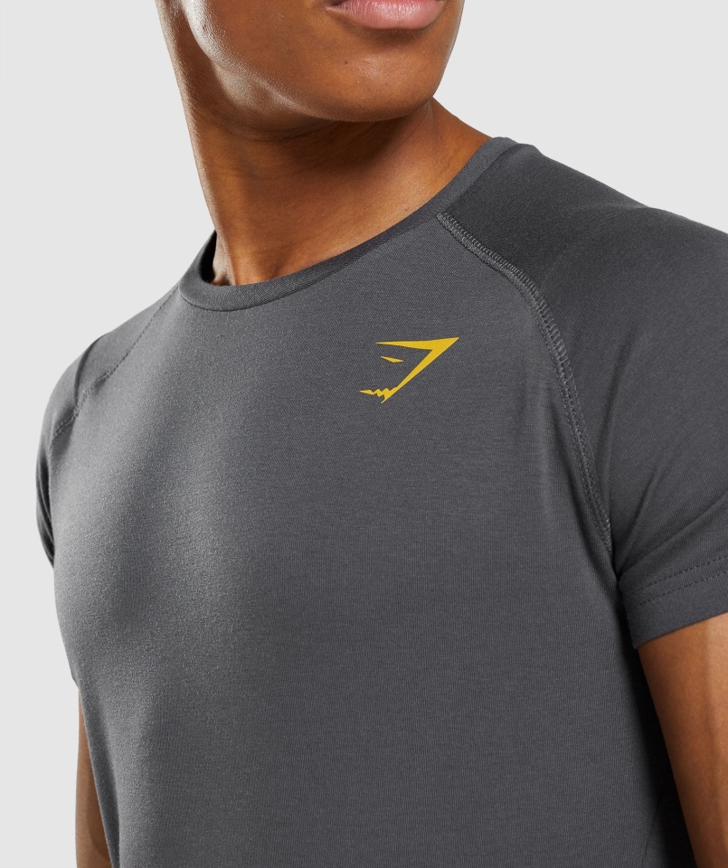 Gymshark Odważny T-shirt Szary Onyks