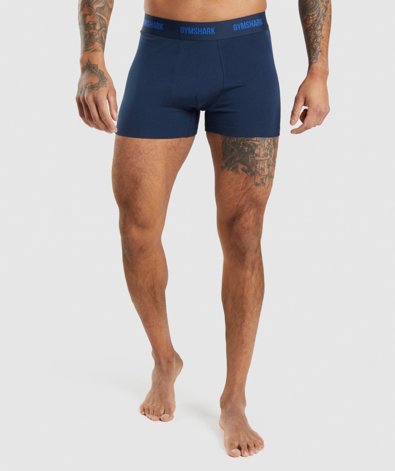 Bokserki Gymshark Rdzeń 2pk Oliwkowo-granatowe