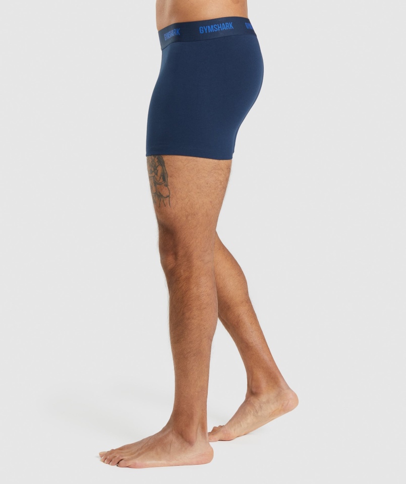 Bokserki Gymshark Rdzeń 2pk Oliwkowo-granatowe