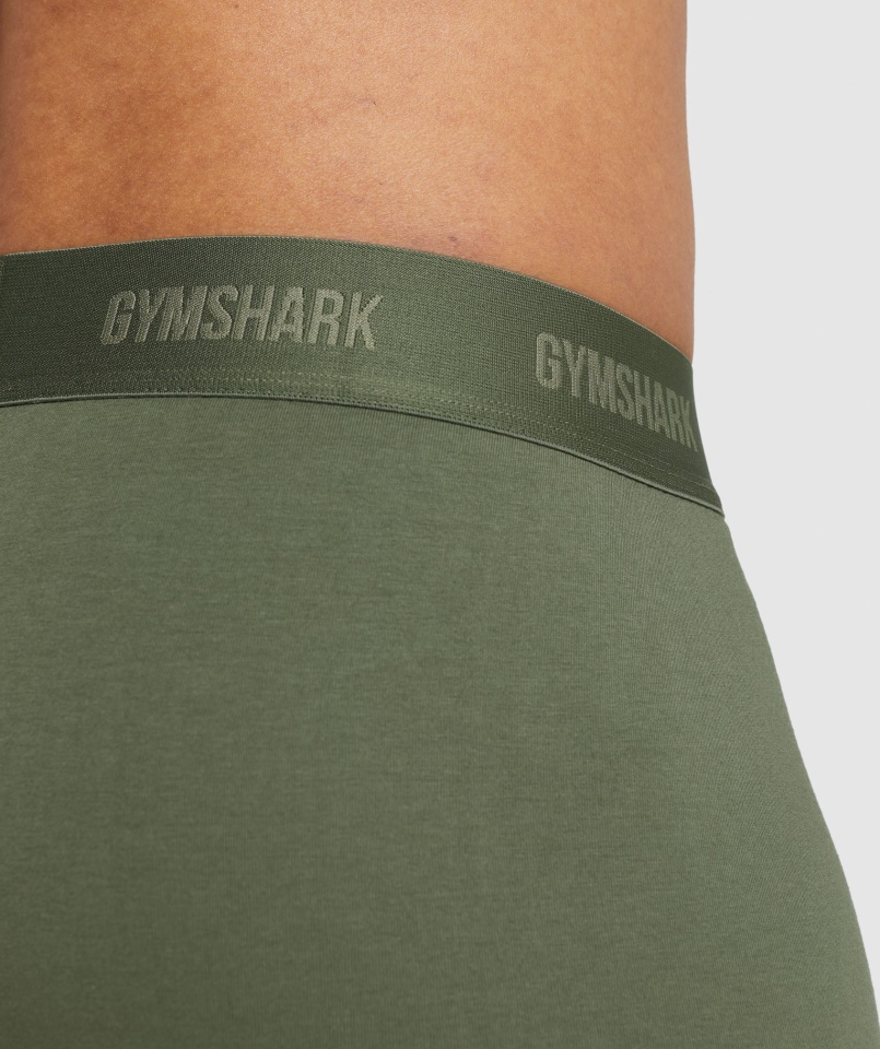 Bokserki Gymshark Rdzeń 2pk Oliwkowo-granatowe