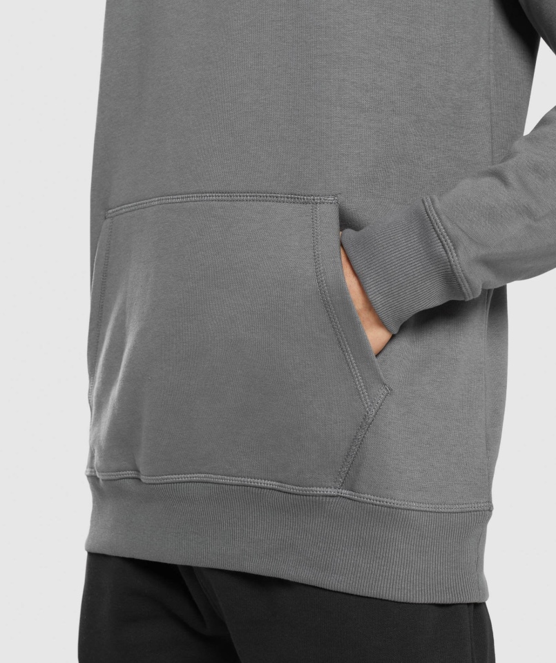 Gymshark Centralna Bluza Z Kapturem Grafitowa