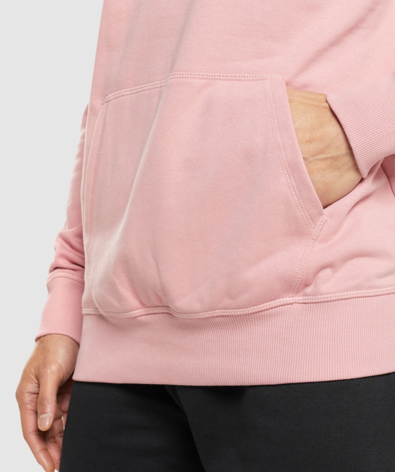 Gymshark Centralna Bluza Z Kapturem Różowa