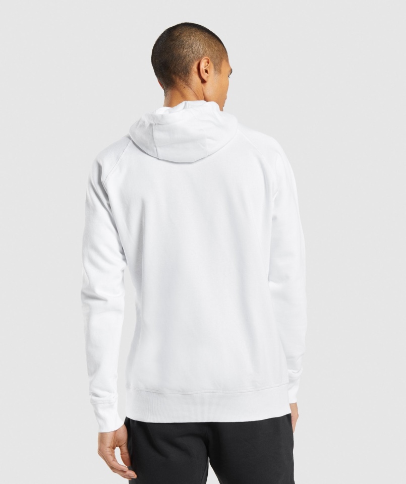 Centralna Bluza Z Kapturem Gymshark Biała