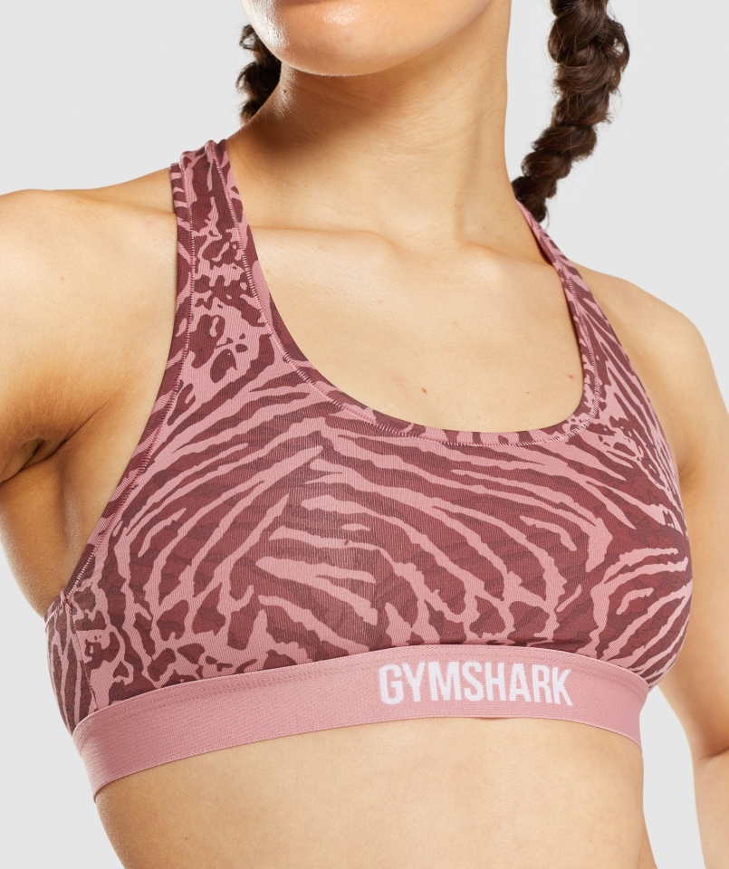 Gymshark Bawełniany Bralette Alice Różowy
