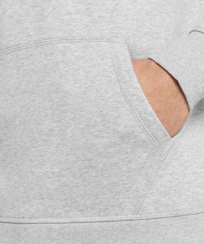 Gymshark Bluza Z Kapturem Z Emblematem Jasnoszary Core Marl