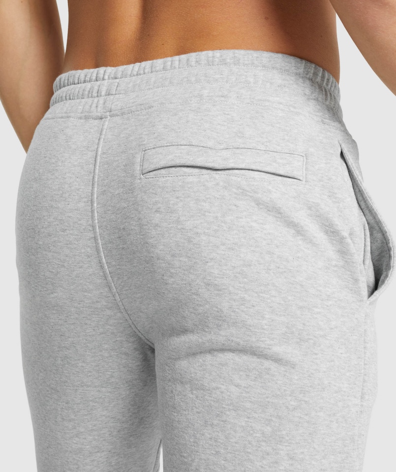 Gymshark Crest Joggers Jasnoszary Rdzeń Marl