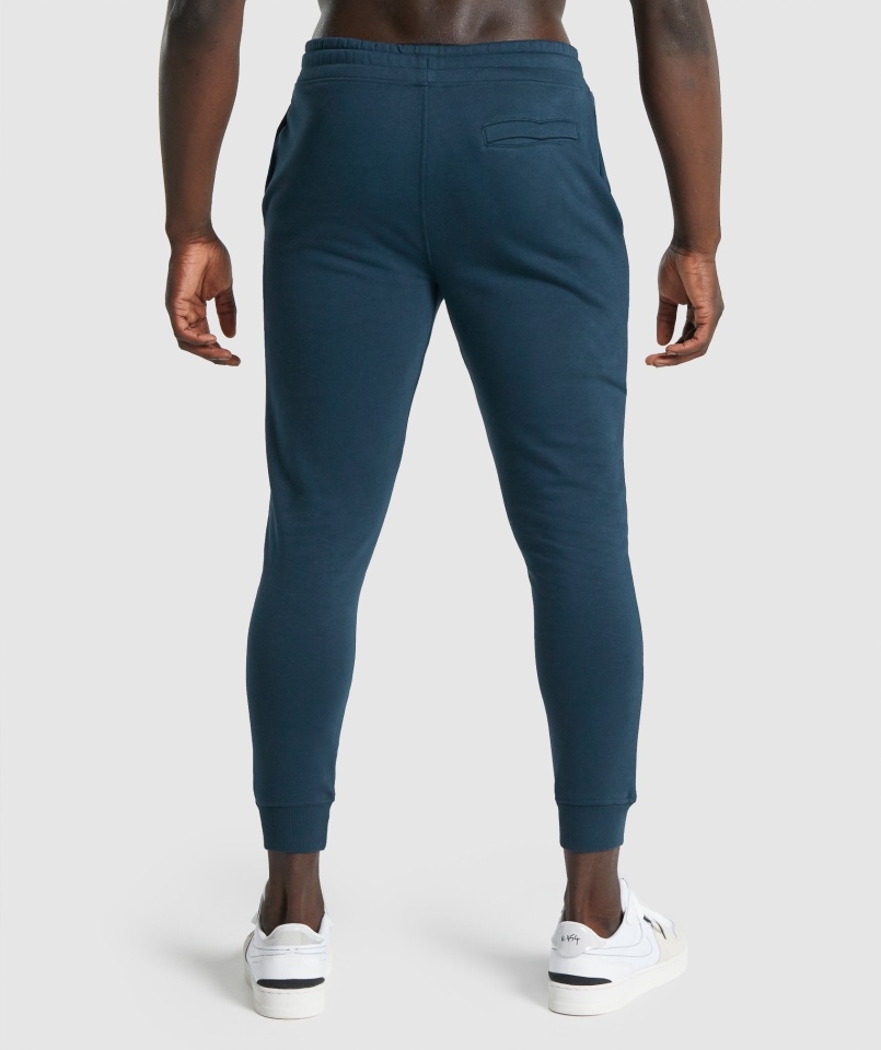 Joggersy Gymshark Z Herbem Granatowe