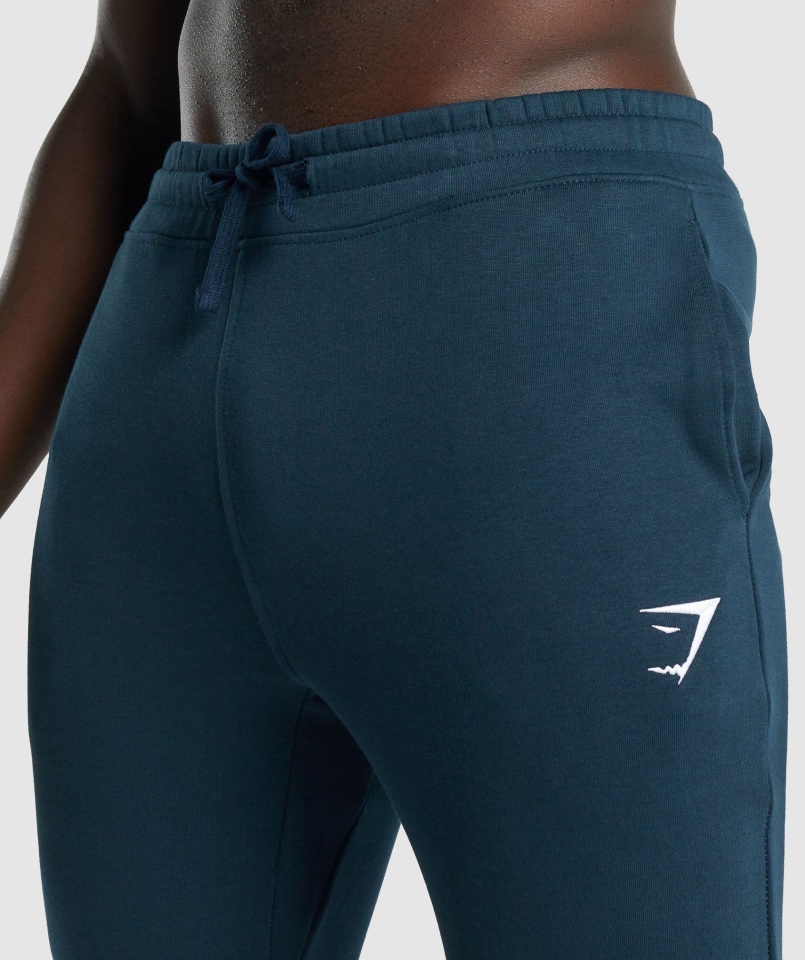 Joggersy Gymshark Z Herbem Granatowe