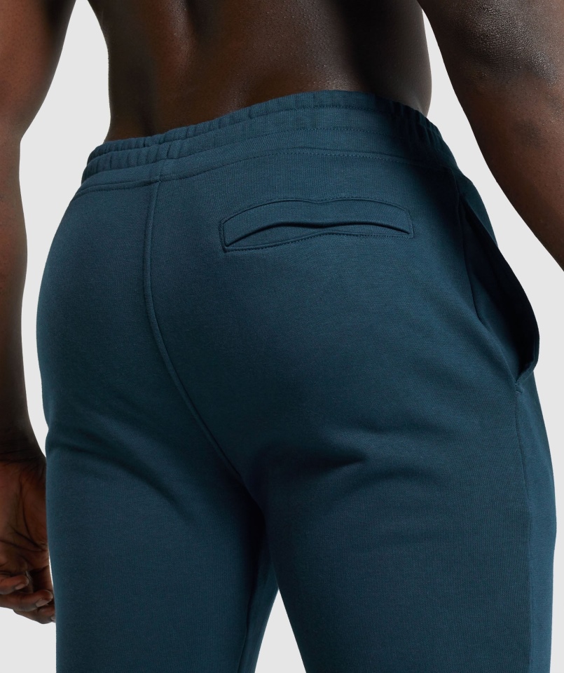 Joggersy Gymshark Z Herbem Granatowe