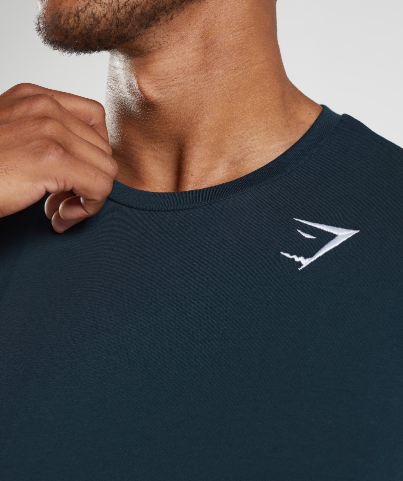 Koszulka Z Długim Rękawem Z Emblematem Gymshark W Kolorze Granatowym