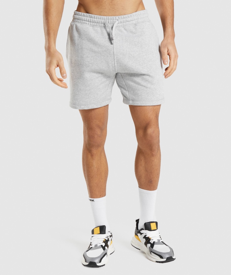 Spodenki Gymshark Z Herbem Jasnoszare Rdzeń Marl