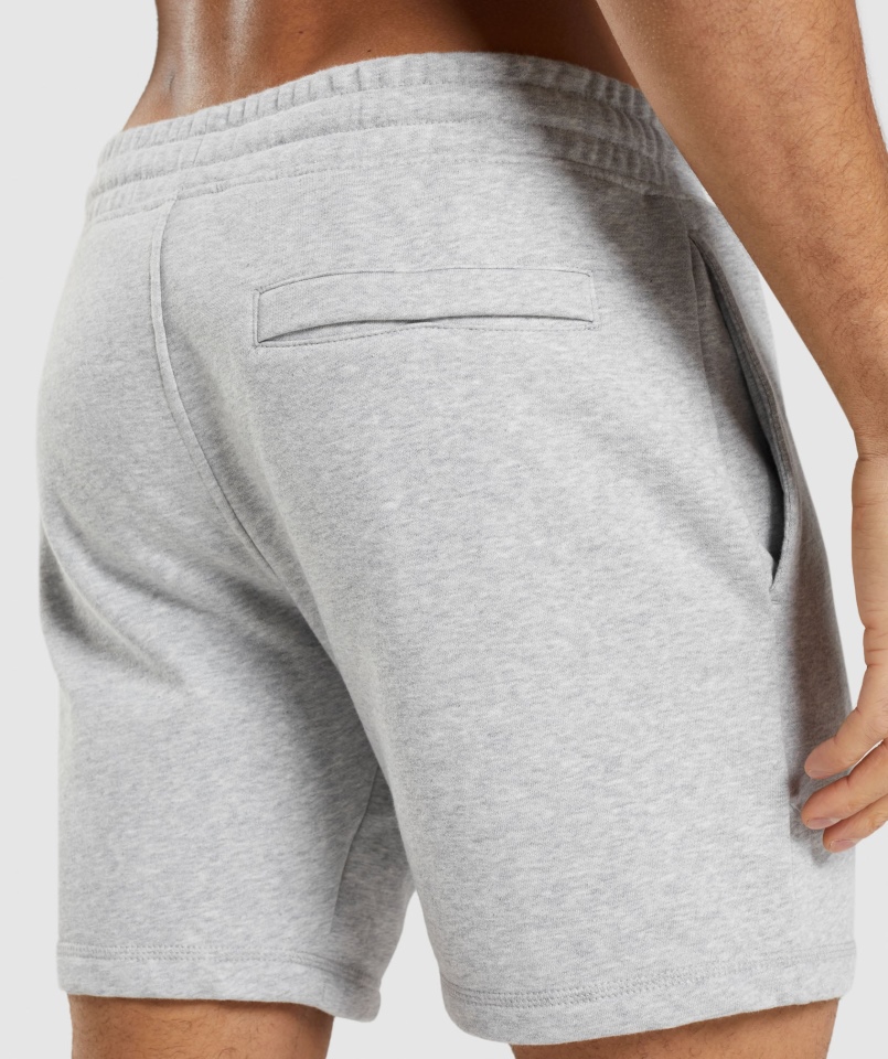 Spodenki Gymshark Z Herbem Jasnoszare Rdzeń Marl