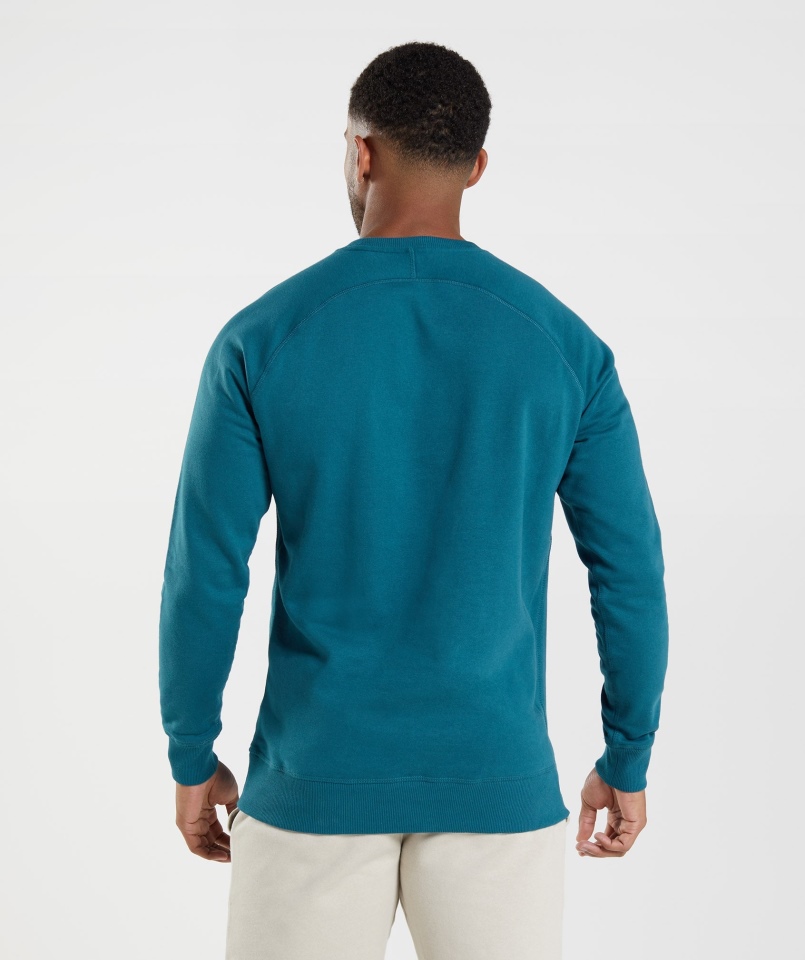 Gymshark Bluza Z Herbem Atlantic Blue