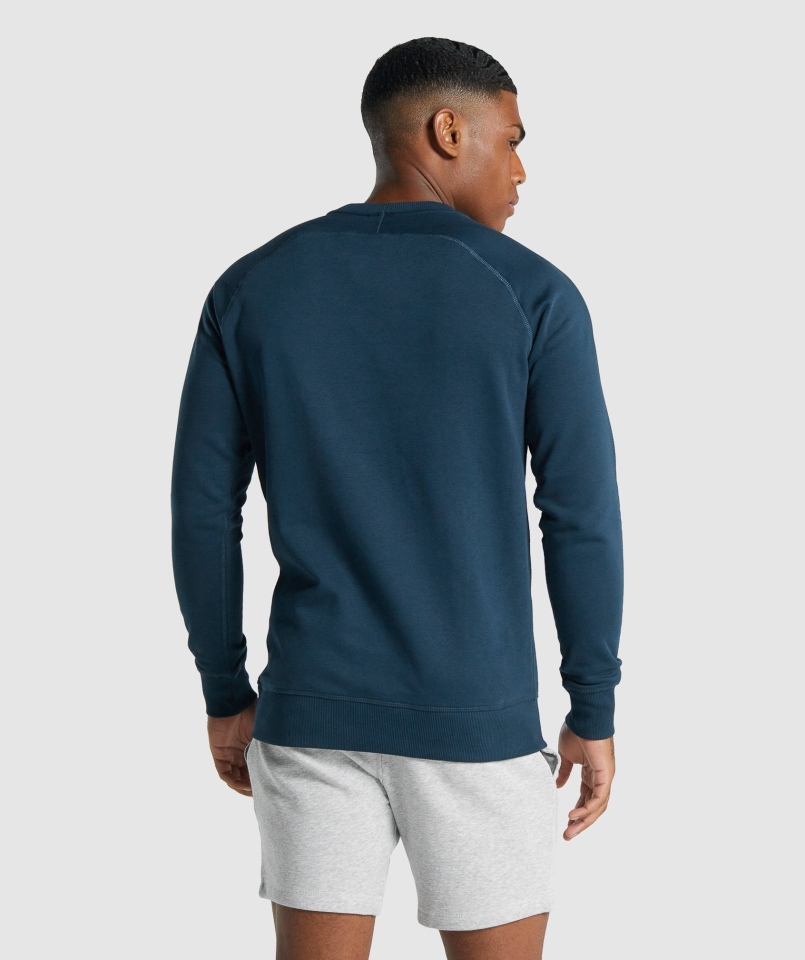Gymshark Bluza Z Emblematem Granatowa