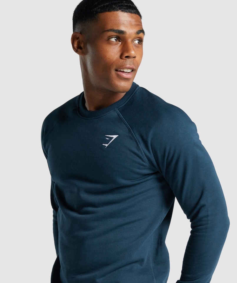 Gymshark Bluza Z Emblematem Granatowa