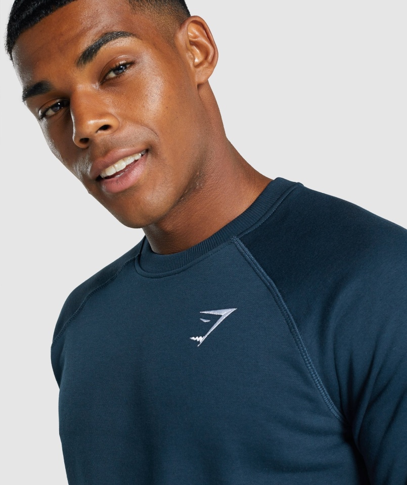 Gymshark Bluza Z Emblematem Granatowa
