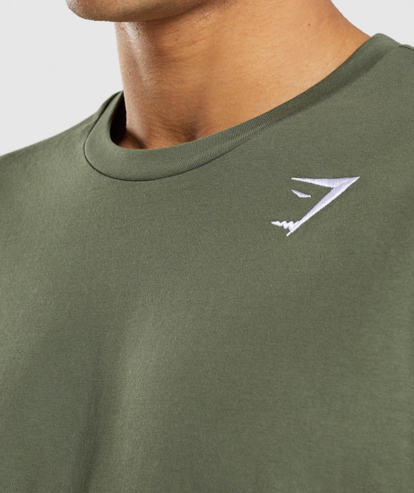 Gymshark Herb T-shirt Core Oliwkowy