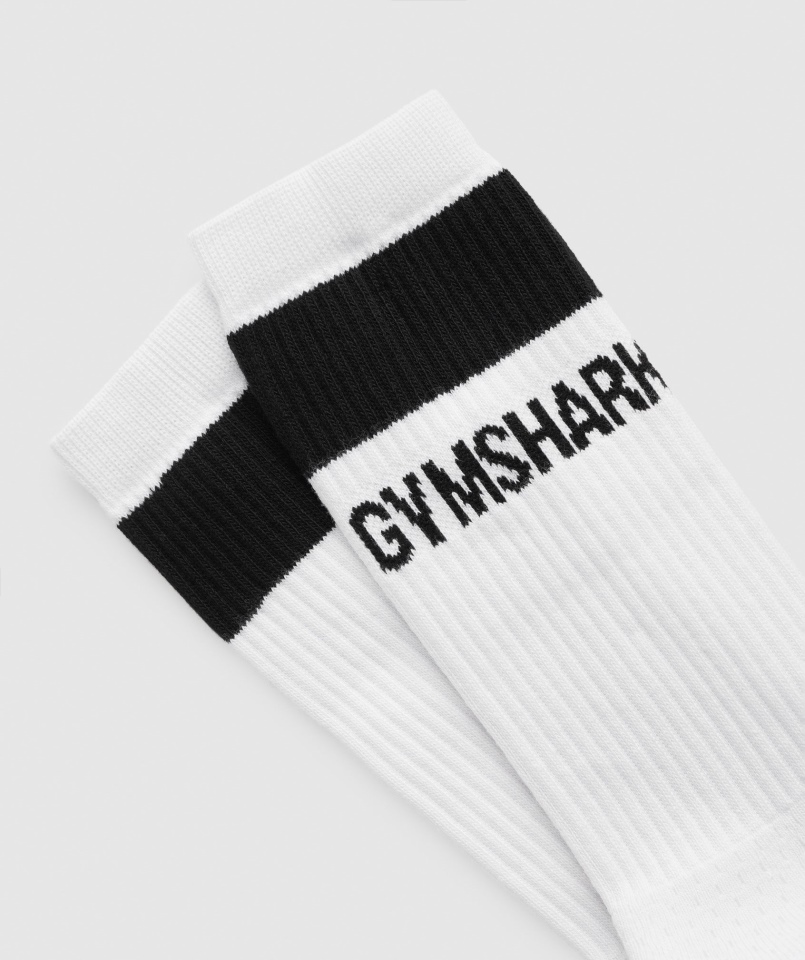 Gymshark Skarpetki Załogi 1 Szt. Białe
