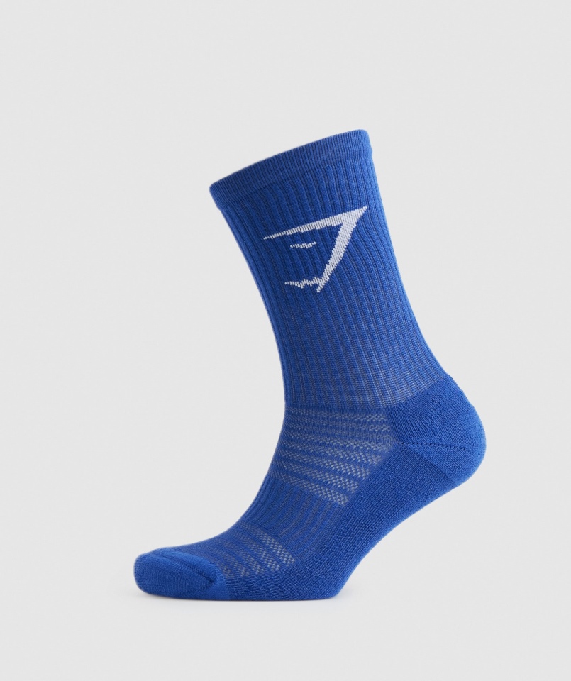 Gymshark Załóg Skarpetki 3pk Granatowo-jasnoszary Melanż