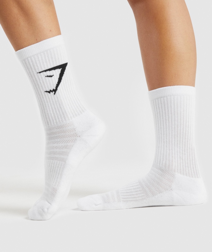 Gymshark Skarpetki Załogi 3 Szt. Białe