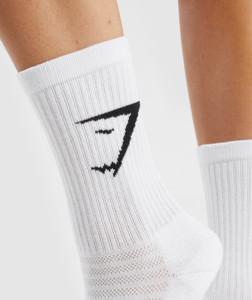 Gymshark Skarpetki Załogi 3 Szt. Białe