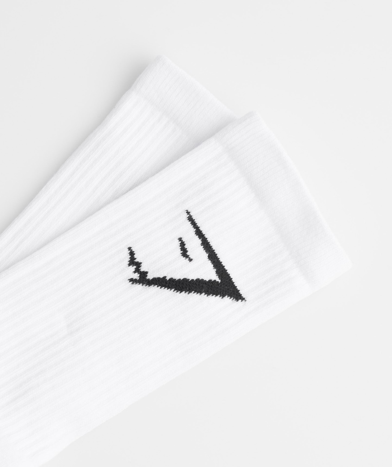 Gymshark Skarpetki Załogi 3 Szt. Białe