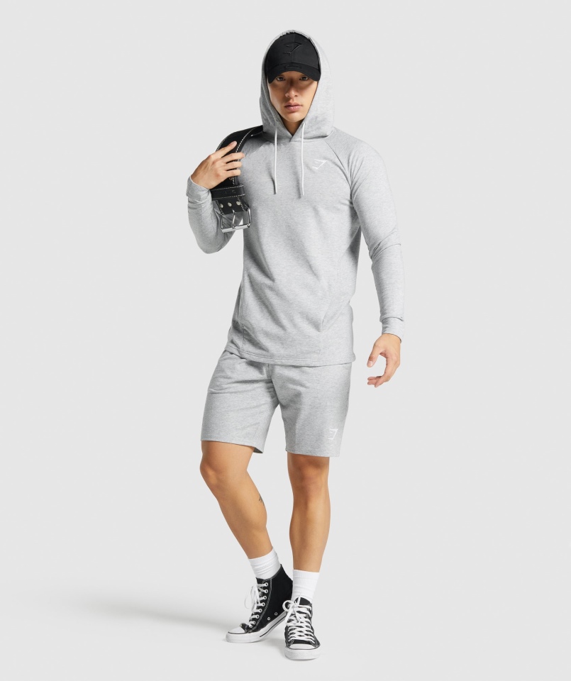 Bluza Z Kapturem Gymshark Krytyczna 2.0 Jasnoszara Melanż
