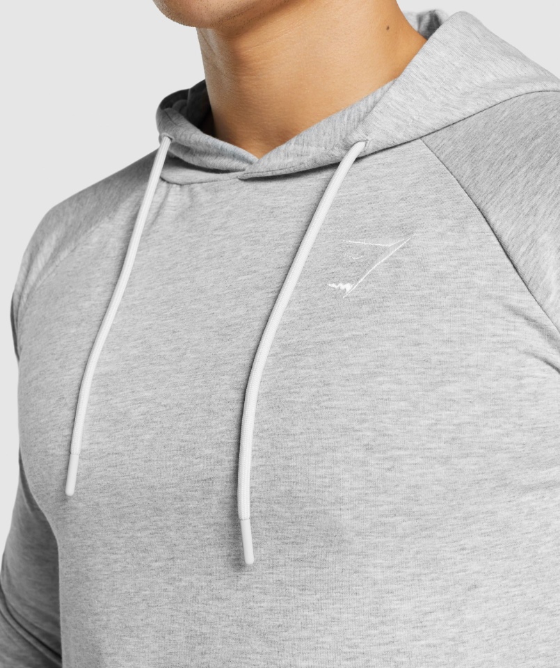 Bluza Z Kapturem Gymshark Krytyczna 2.0 Jasnoszara Melanż