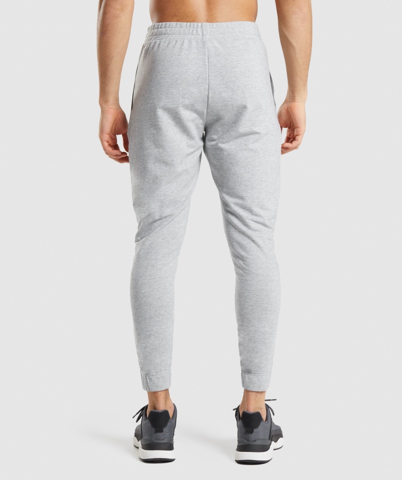 Gymshark Krytyczne 2.0 Joggery Męskie Jasnoszare Marl
