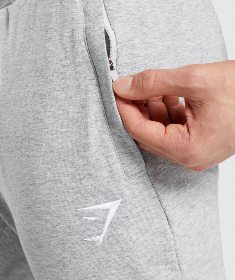 Gymshark Krytyczne 2.0 Joggery Męskie Jasnoszare Marl