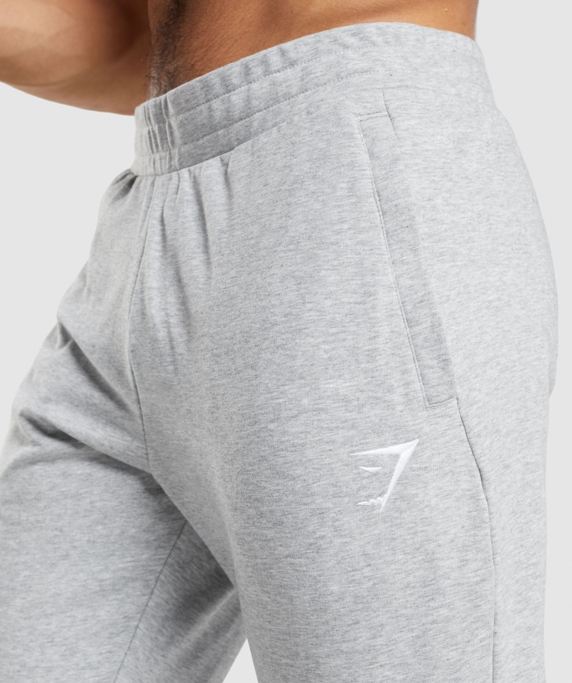 Gymshark Krytyczne 2.0 Joggery Męskie Jasnoszare Marl
