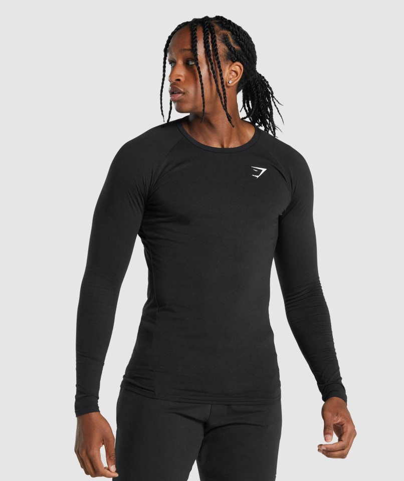 Koszulka Z Długim Rękawem Gymshark Krytyczna 2.0 Czarna