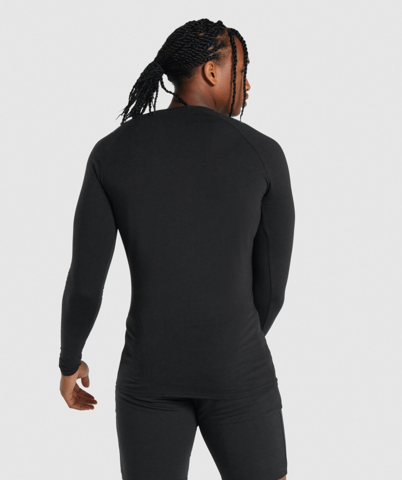 Koszulka Z Długim Rękawem Gymshark Krytyczna 2.0 Czarna