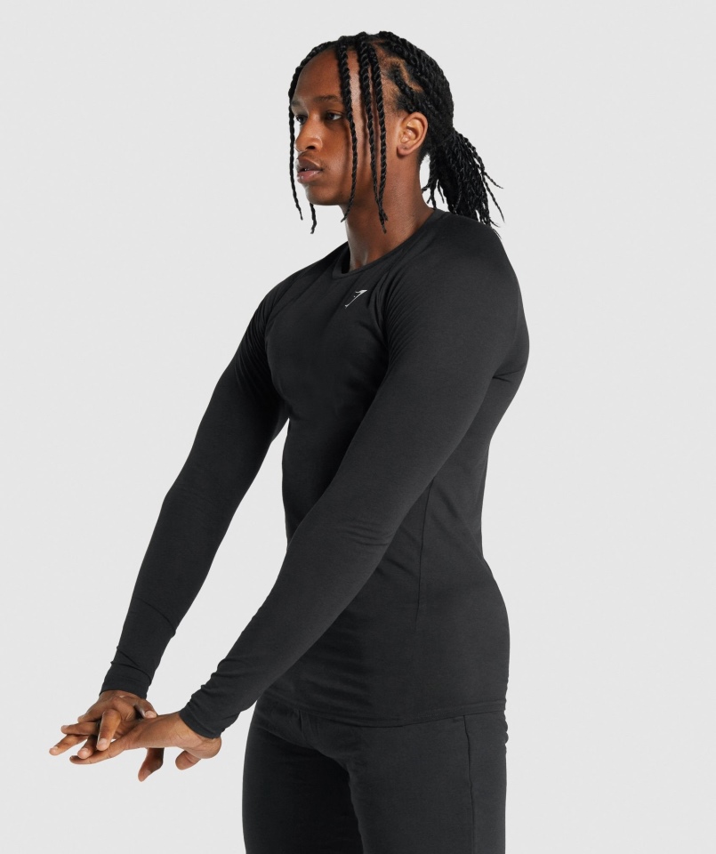 Koszulka Z Długim Rękawem Gymshark Krytyczna 2.0 Czarna