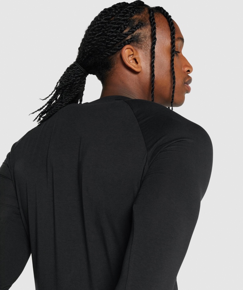 Koszulka Z Długim Rękawem Gymshark Krytyczna 2.0 Czarna