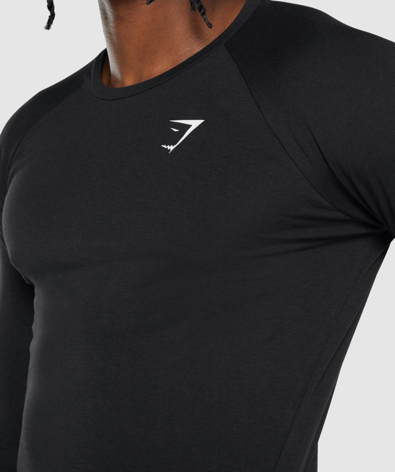 Koszulka Z Długim Rękawem Gymshark Krytyczna 2.0 Czarna