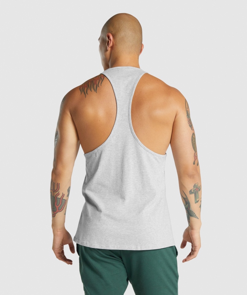 Gymshark Krytyczny 2.0 Stringer Jasnoszary Melanż