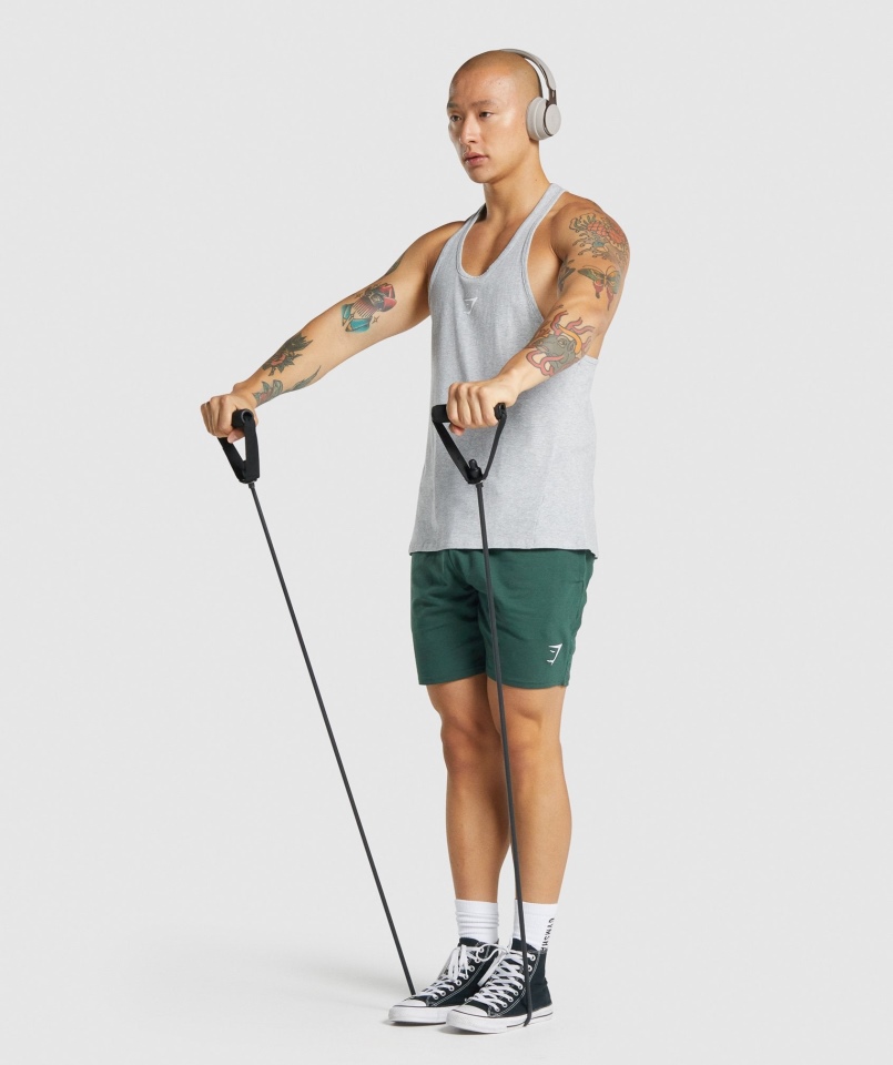 Gymshark Krytyczny 2.0 Stringer Jasnoszary Melanż