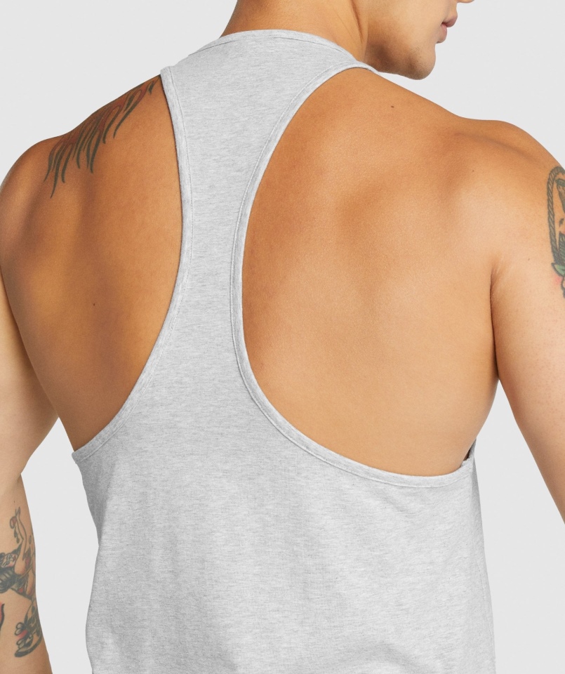 Gymshark Krytyczny 2.0 Stringer Jasnoszary Melanż