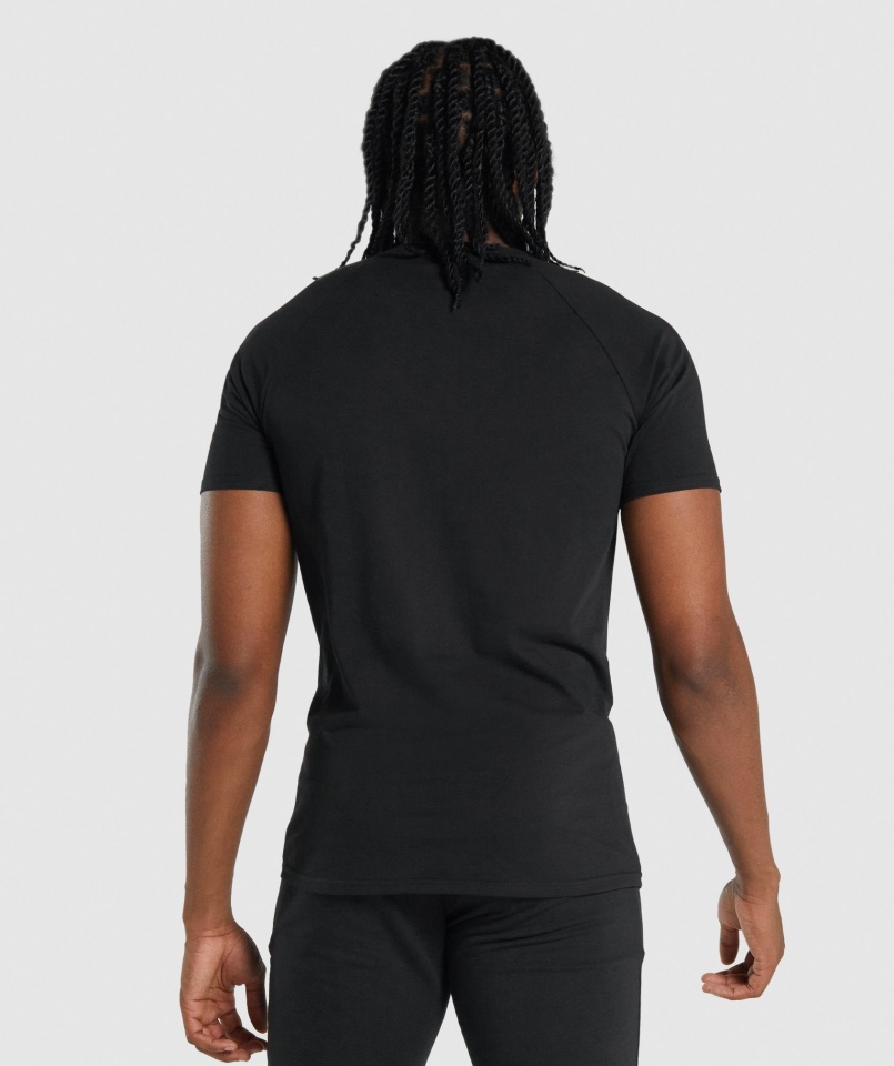 T-shirt Gymshark Krytyczny 2.0 Czarny