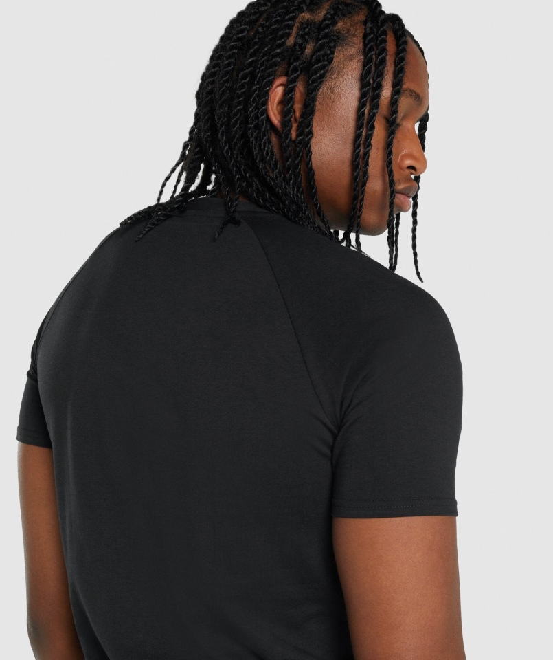 T-shirt Gymshark Krytyczny 2.0 Czarny
