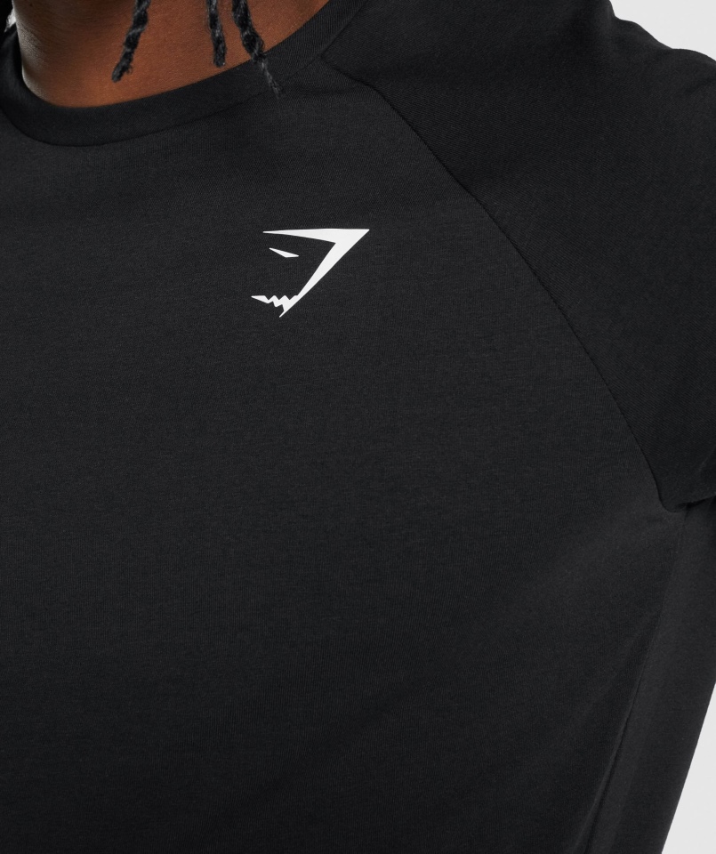 T-shirt Gymshark Krytyczny 2.0 Czarny
